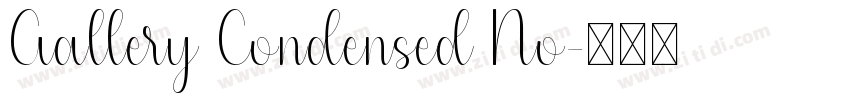 Gallery Condensed No字体转换